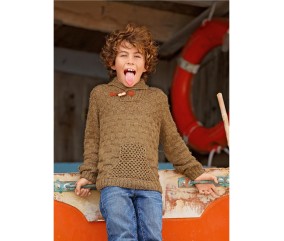 E-MODELE ENFANT - PULL COL CHÂLE CARLU - BERGÈRE DE FRANCE