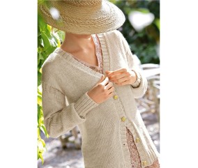 E-MODELE FEMME - GILET COL V EMILIE - BERGÈRE DE FRANCE