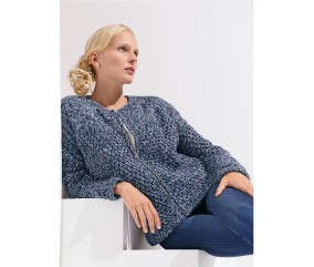 E-MODELE FEMME - BLOUSON ZIPPÉ AJOURÉ ELVIRE - BERGÈRE DE FRANCE