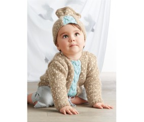 E-MODELE BÉBÉ - PULL TORSADÉ NOËLLA - BERGÈRE DE FRANCE