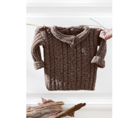 E-MODELE BÉBÉ - PULL TORSADES JO - BERGÈRE DE FRANCE