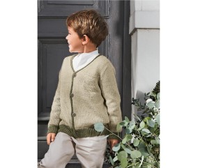 E-MODELE ENFANT - GILET ENCOLURE V CIRE - BERGÈRE DE FRANCE