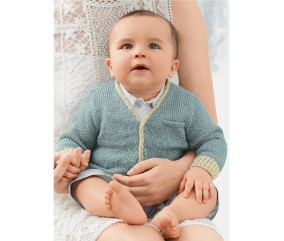 E-MODELE BÉBÉ - GILET ENCOLURE V CHRISTIAN - BERGÈRE DE FRANCE