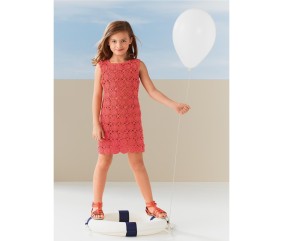 E-MODELE FILLE - ROBE AU CROCHET CÉDIA - BERGÈRE DE FRANCE