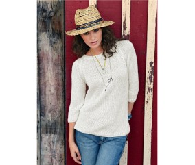 E-MODELE FEMME - PULL MANCHES 3/4 EDEL - BERGÈRE DE FRANCE