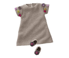 E-MODELE BÉBÉ - ROBE ET CHAUSSONS CELYNA - BERGÈRE DE FRANCE
