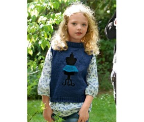 E-MODELE ENFANT - PULL SANS MANCHES CARINE - BERGÈRE DE FRANCE
