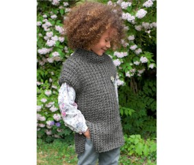 E-MODELE ENFANT - PULL SANS MANCHES GARANCE - BERGÈRE DE FRANCE