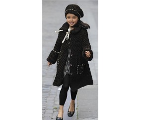 E-MODELE ENFANT - MANTEAU ET BÉRET CAITLIN - BERGÈRE DE FRANCE