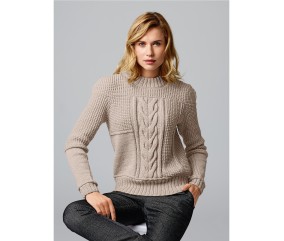 E-MODELE FEMME - PULL À TORSADÉ CENTRALE PHANIE - BERGÈRE DE FRANCE