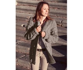 E-MODELE FEMME - VESTE LONGUE À TORSADES CARLA - BERGÈRE DE FRANCE