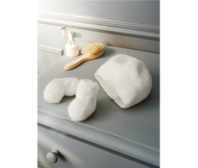 E-MODELE BÉBÉ - ENSEMBLE BONNET ET CHAUSSONS CHARLIE - BERGÈRE DE FRANCE
