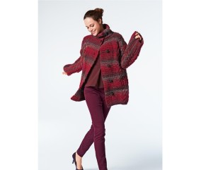 E-MODELE FEMME - VESTE COL MONTANT CORAIL - BERGÈRE DE FRANCE