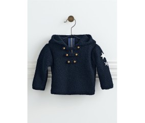 E-MODELE BÉBÉ - PULL À CAPUCHE SAMIR - BERGÈRE DE FRANCE