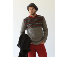 E-MODELE HOMME - PULL JACQUARD NIELS - BERGÈRE DE FRANCE