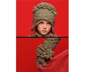 E-MODELE ENFANT - MOUFLES ET BONNET CATLINE - BERGÈRE DE FRANCE