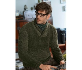 E-MODELE HOMME - PULL COL CROISÉ TAIRICK - BERGÈRE DE FRANCE
