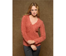 E-MODELE FEMME - PULL À TORSADES LAURIANNE - BERGÈRE DE FRANCE