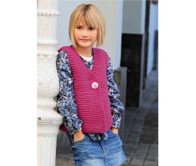 E-MODELE ENFANT - GILET SANS MANCHES CAROLANE - BERGÈRE DE FRANCE