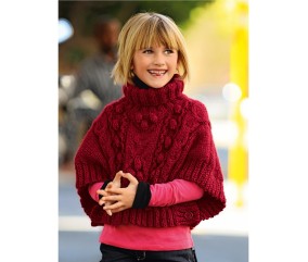 E-MODELE ENFANT - PULL PONCHO CARRY - BERGÈRE DE FRANCE