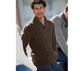 E-MODELE HOMME - PULL COL CHÂLE LAZARO - BERGÈRE DE FRANCE