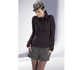 E-MODELE FEMME - PULL EMPIÈCEMENT ROND BELLE - BERGÈRE DE FRANCE