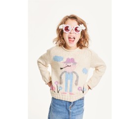 E-MODELE ENFANT - PULL JACQUARD "JARDINIER" - BERGÈRE DE FRANCE