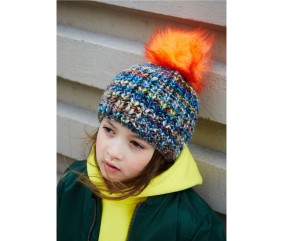 E-MODELE ENFANT - BONNET POMPON FLUO - BERGÈRE DE FRANCE