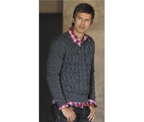 E-MODELE MIXTE - PULL V TORSADÉ LÉONARD - BERGÈRE DE FRANCE
