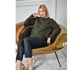 E-MODELE FEMME - PULL COL ROND VERSION 100% LAINE CLASSIQUE - BERGÈRE DE FRANCE