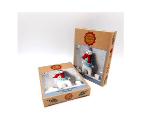 Mini kit feutrine Corinne Lapierre - Ours polaire - boîte du kit