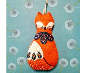 Mini kit feutrine Corinne Lapierre - Renard folk - suspendu