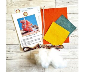 Mini kit feutrine Corinne Lapierre - Écureuil folk - contenu du kit