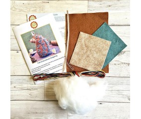 Mini kit feutrine Corinne Lapierre - Hérisson folk - contenu du kit