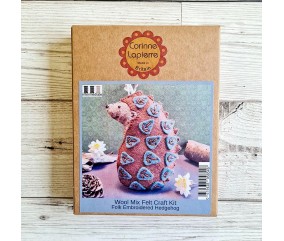 Mini kit feutrine Corinne Lapierre - Hérisson folk - boîte du kit