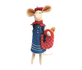 Kit souris en feutrine Corinne Lapierre - À Paris - présentation sur fond blanc