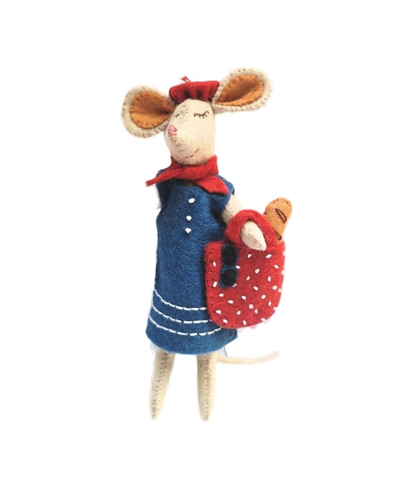 Kit souris en feutrine Corinne Lapierre - À Paris - présentation sur fond blanc