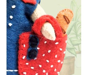 Kit souris en feutrine Corinne Lapierre - À Paris - sac à pois et baguette