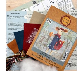 Kit souris en feutrine Corinne Lapierre - À Paris - contenu du kit