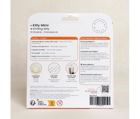 Kit broderie débutant Milpoint - Kitty Mimi - dos de la boîte