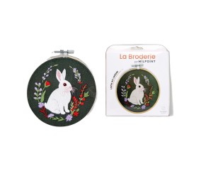 Kit broderie débutant Milpoint - Lapin au jardin - présentation sur fond blanc