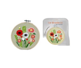 Kit broderie débutant Milpoint - Bouquet champêtre - présentation sur fond blanc