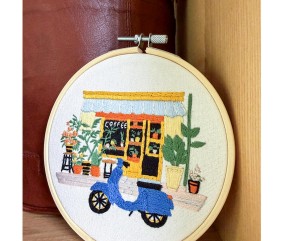 Kit broderie débutant Milpoint - Dolce Vita - tambour exposé