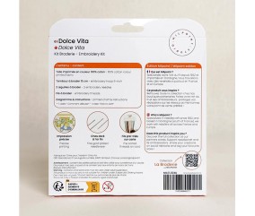 Kit broderie débutant Milpoint - Dolce Vita - dos de la boîte