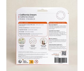 Kit broderie débutant Milpoint - California Dream - dos de la boîte