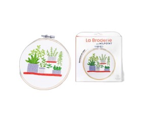 Kit broderie débutant Milpoint - Nuances de vert - présentation sur fond blanc
