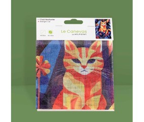 Kit canevas complet avec fils - Chat nocturne 20 x 30 cm - vue 3