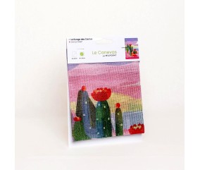 Kit canevas complet avec fils - Le rivage des cactus 20 x 30 cm - vue 6