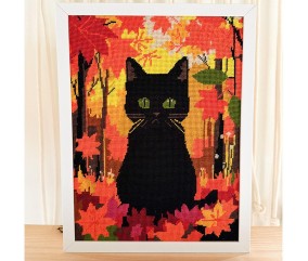 Kit canevas complet avec fils - Émeraude d'automne 30 x 40 cm - vue 6