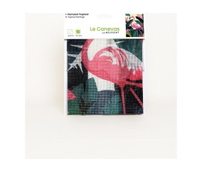 Kit canevas complet avec fils - Flamant tropical 30 x 40 cm - vue 4